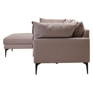 Troyes Grey Three Seat Left Chaise Sofa
