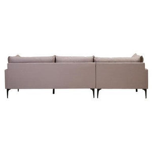 Troyes Grey Three Seat Left Chaise Sofa