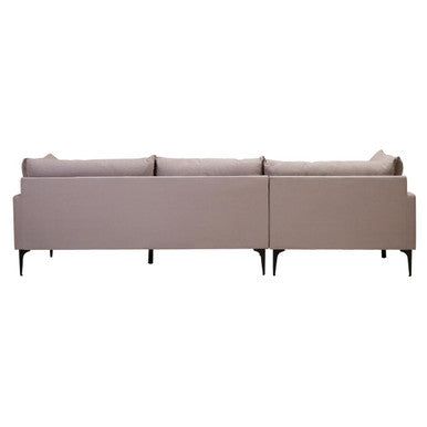Troyes Grey Three Seat Left Chaise Sofa