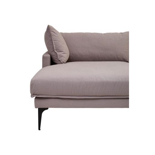 Troyes Grey Three Seat Left Chaise Sofa