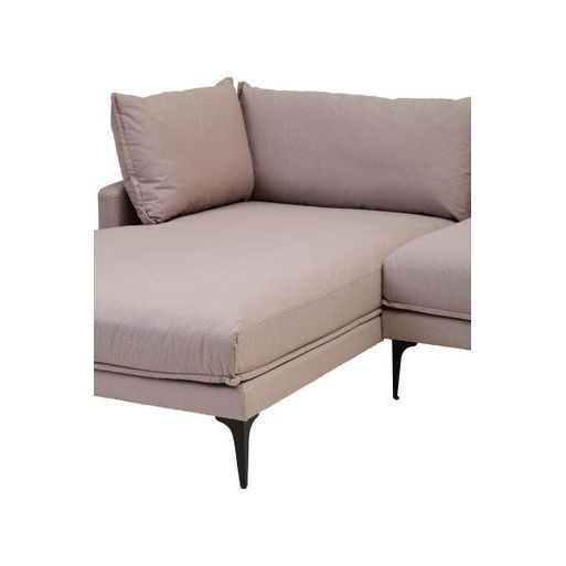Troyes Grey Three Seat Left Chaise Sofa
