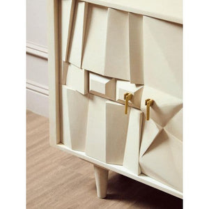 Sita Four Door Mango Wood Abstract Design Sideboard