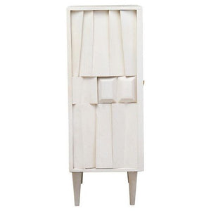 Sita Two Door Mango Wood Abstract Design Cabinet