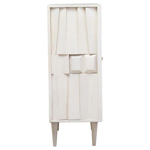 Sita Two Door Mango Wood Abstract Design Cabinet