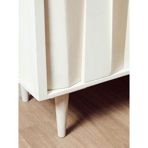 Sita Two Door Mango Wood Abstract Design Cabinet