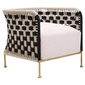 Satna Jute Black and White Design Chair