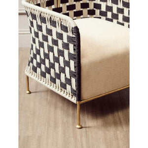Satna Jute Black and White Design Chair