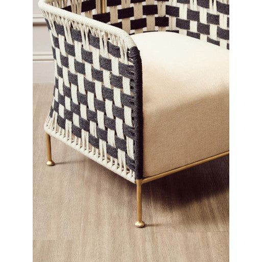 Satna Jute Black and White Design Chair