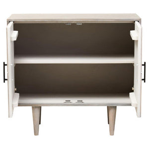 Satna Jute Black And White Design Mango Wood Sideboard
