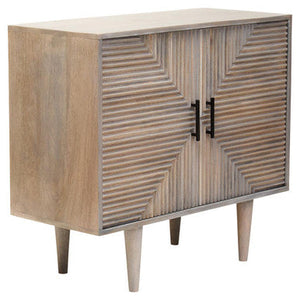 Satna Jute Black And White Design Mango Wood Sideboard