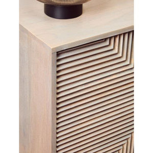 Satna Jute Black And White Design Mango Wood Sideboard