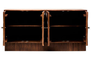 Siva Natural Hammered Mango Wood 4 Door Sideboard – close-up