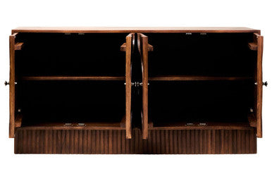 Siva Natural Hammered Mango Wood 4 Door Sideboard – close-up