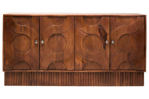 Siva Natural Hammered Mango Wood 4 Door Sideboard
