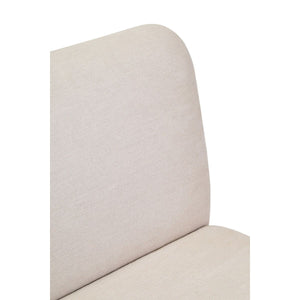 Parova Two Seater Linen Texture Armless Sofa With Wood Base