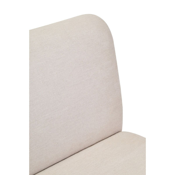 Parova Two Seater Linen Texture Armless Sofa With Wood Base