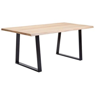 Persolo Mango Wood Live Edge Black Iron Frame Dining Table