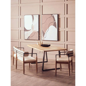 Persolo Mango Wood Live Edge Black Iron Frame Dining Table