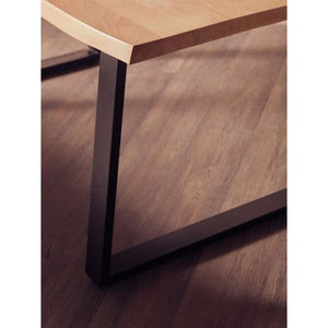 Persolo Mango Wood Live Edge Black Iron Frame Dining Table