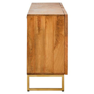 Teora Mango Wood Paper Rope Detail Four Door Sideboard