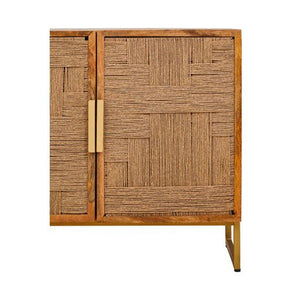 Teora Mango Wood Paper Rope Detail Four Door Sideboard