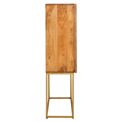 Teora Paper Rope Detail Two Door Mango Wood Cabinet