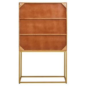 Teora Paper Rope Detail Two Door Mango Wood Cabinet