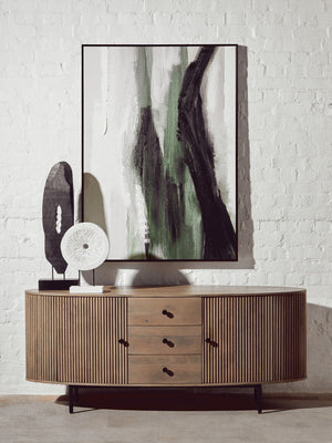Torello Grey Wash Mango Wood 2 Door and 3 Drawer Sideboard – detail