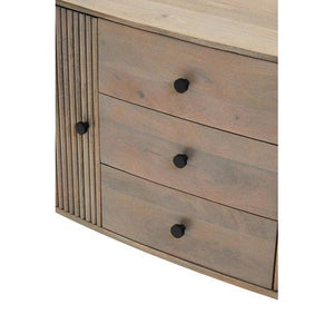 Torello Three Drawer Grey Mango Wood Sideboard