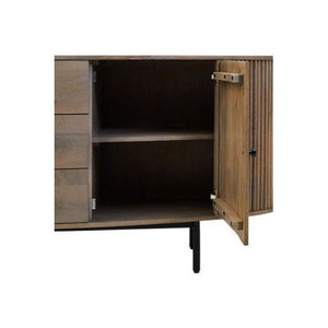 Torello Three Drawer Grey Mango Wood Sideboard