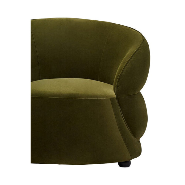 Darla Curve Forest Green Velvet Chair