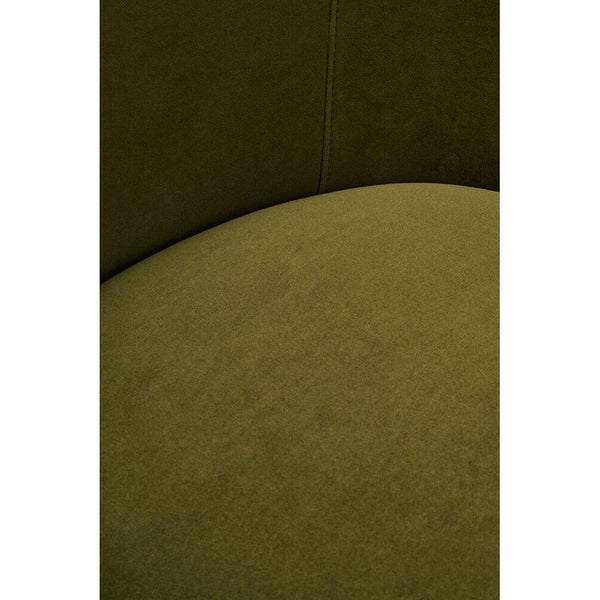 Darla Curve Forest Green Velvet Chair