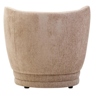 Delray Deep Stone Chenille Effect Curved Chair – close-up