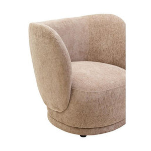 Delray Textured Chenille Effect Deep Stone Curve Chair
