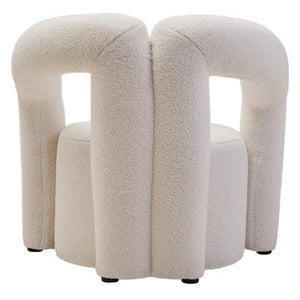 Davina Ivory Boucle Effect Statement Chair