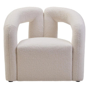 Davina Ivory Boucle Effect Statement Chair