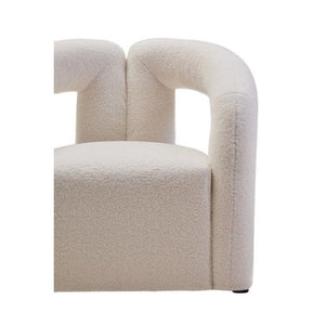 Davina Ivory Boucle Effect Statement Chair