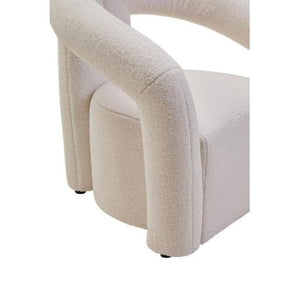 Davina Ivory Boucle Effect Statement Chair