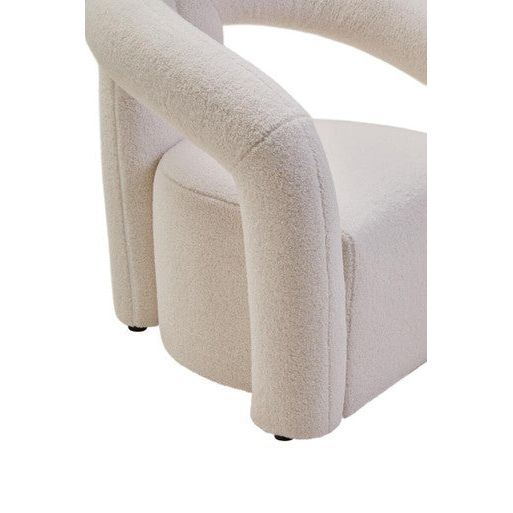 Davina Ivory Boucle Effect Statement Chair