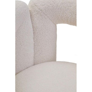 Davina Ivory Boucle Effect Statement Chair