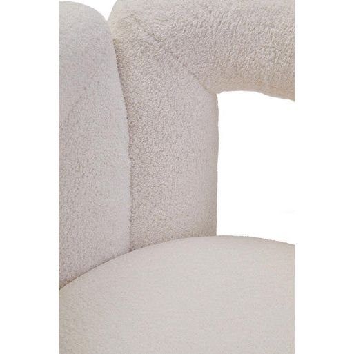 Davina Ivory Boucle Effect Statement Chair