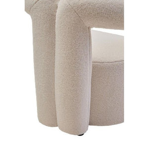 Davina Ivory Boucle Effect Statement Chair
