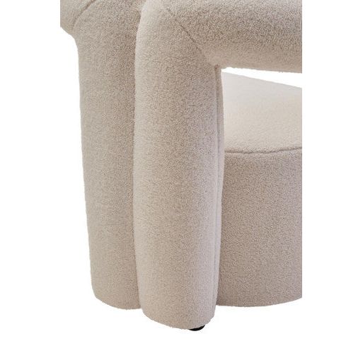 Davina Ivory Boucle Effect Statement Chair