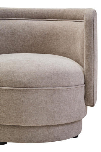 Drake Chenille Effect Curve Taupe Chair