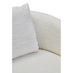 Bilani Cream Linen Effect Curved Chair