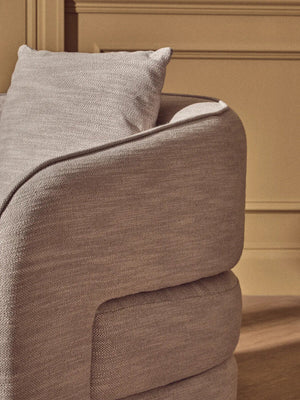 Bilani Grey Linen Effect Curved Chair – dimensions 2