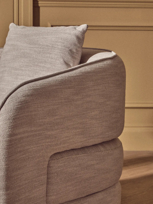 Bilani Grey Linen Effect Curved Chair – dimensions 2
