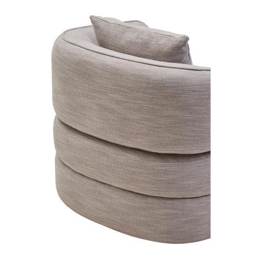 Bilani Grey Linen Effect Curved Chair
