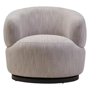 Bordo Textured Grey Curved Swivel Chair