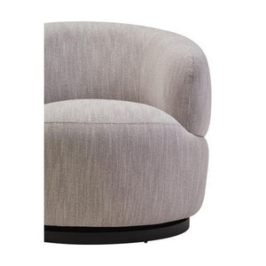 Bordo Textured Grey Curved Swivel Chair
